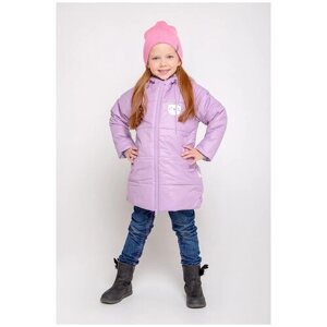 Куртка crockid зимняя, удлиненная, размер 104, фиолетовый