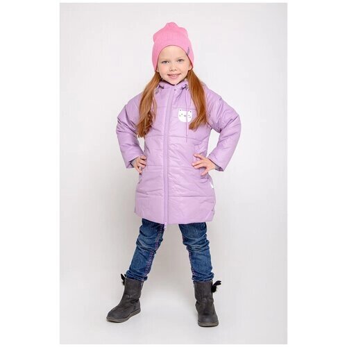 Куртка crockid зимняя, удлиненная, размер 104, фиолетовый