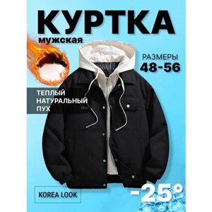 Куртка , демисезон/зима, силуэт прилегающий, ветрозащитная, водонепроницаемая, размер 48, черный