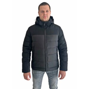 Куртка DL зимняя, силуэт прямой, ветрозащитная, утепленная, размер 48 / L, черный