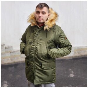 Куртка Husky, демисезон/зима, размер M (48), зеленый