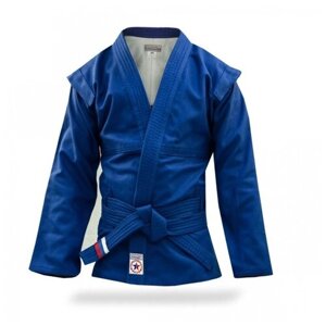Куртка-кимоно для самбо Крепыш Я с поясом, размер 122, синий