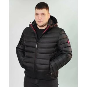 Куртка MAN OWN COLLECTION зимняя, силуэт прилегающий, манжеты, капюшон, быстросохнущая, ультралегкая, водонепроницаемая, герметичные швы, внутренний карман, ветрозащитная, воздухопроницаемая, съемный капюшон,