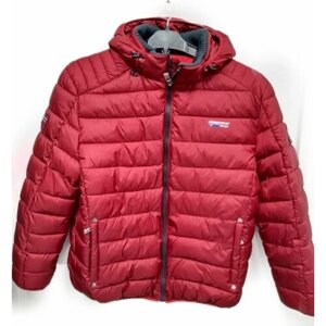 Куртка зимняя, силуэт прямой, размер 68, красный