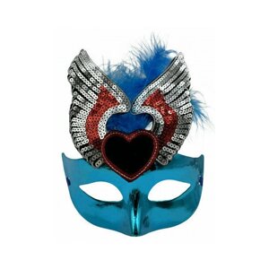 Маска карнавальная "Клеопатра", 21*16 см, голубая