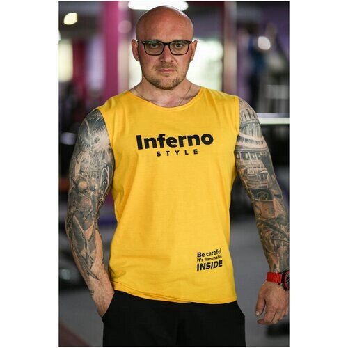 Майка Inferno Style, силуэт свободный, размер XL, желтый