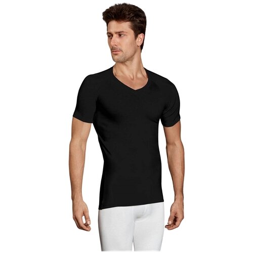 Мужское термобелье футболка с V-образным вырезом черная Doreanse 2885 XL (50)