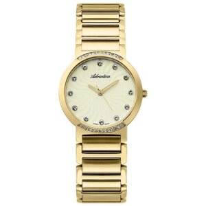 Наручные часы Adriatica Швейцарские наручные часы Adriatica A3644.1141QZ, золотой