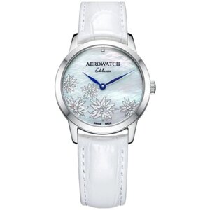 Наручные часы AEROWATCH Les Grandes Classiques 49978 AA12, белый, серебряный