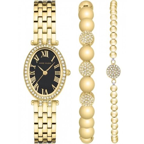 Наручные часы ANNE KLEIN Box Set Наручные часы Anne Klein 3970GBST с гарантией, золотой, черный