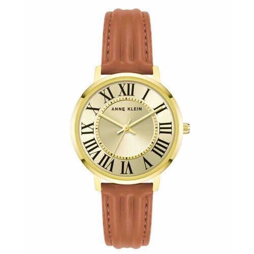 Наручные часы ANNE KLEIN Часы наручные женские Anne Klein 3836GPHY, Кварцевые, желтый