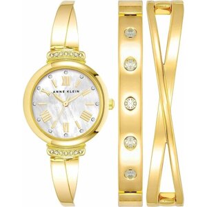Наручные часы ANNE KLEIN Наручные женские часы Anne Klein с браслетами AK/2244GBST, золотой