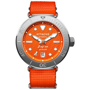 Наручные часы ATTACHE Deep Sea Orange, серебряный