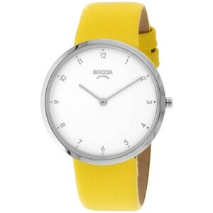 Наручные часы BOCCIA Circle-Oval Наручные часы Boccia Titanium 3309-11, желтый, белый