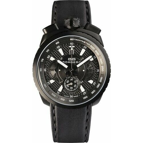 Наручные часы Bomberg Швейцарские механические наручные часы Bomberg BS47CHAPBA. 021.3 с хронографом, черный