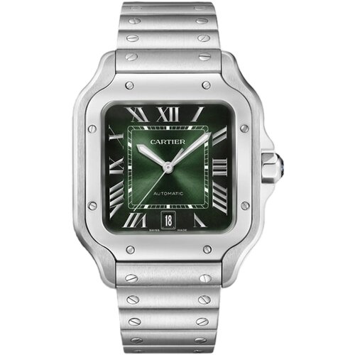 Наручные часы Cartier Cartier Santos de Cartier WSSA0062, зеленый, серебряный
