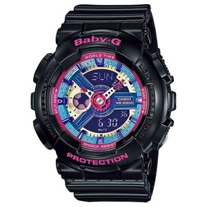 Наручные часы CASIO Baby-G BA-112-1A, черный, синий