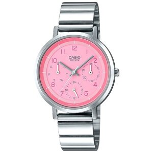 Наручные часы CASIO Collection LTP-E314D-4B, серебряный, розовый