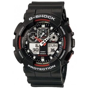 Наручные часы CASIO G-Shock GA-100-1A4ER, черный, красный