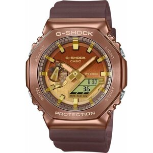 Наручные часы CASIO G-Shock Японские G-SHOCK GM-2100CL-5A с хронографом, золотой, коричневый
