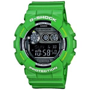 Наручные часы CASIO GD-120TS-3E, черный, зеленый