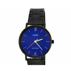 Наручные часы CASIO MTP-VT01B-2B, черный, синий