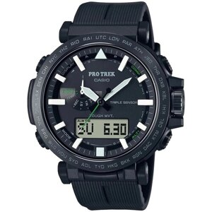 Наручные часы CASIO Pro Trek Японские наручные часы Casio Pro Trek PRW-6621Y-1ER с хронографом, черный, белый