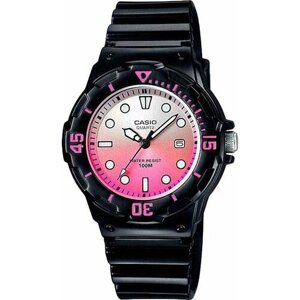Наручные часы CASIO Японские наручные часы Casio Collection LRW-200H-4E, розовый, черный