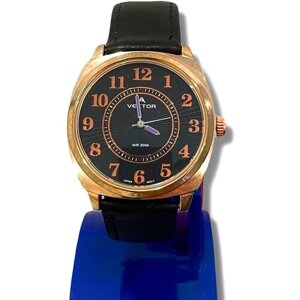 Наручные часы Часы наручные кварцевые Vector V8-008582, золотой, черный