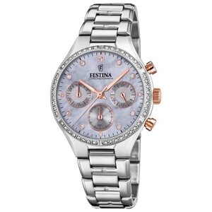 Наручные часы FESTINA Boyfriend F20401/3 с хронографом, серебряный