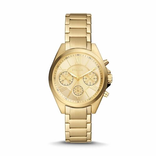 Наручные часы FOSSIL Modern Courier женские BQ3848, Кварцевые, 36 мм, желтый, золотой