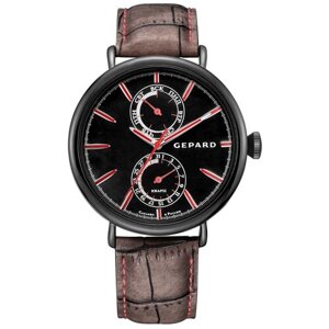 Наручные часы Gepard 1262B11L2, коричневый, черный