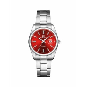 Наручные часы IIK Collection кварцевые красные, серебряный, красный