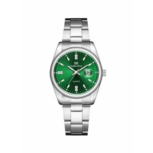 Наручные часы IIK Collection кварцевые красные, зеленый, серебряный