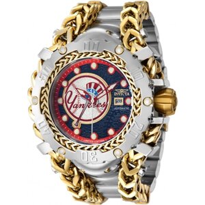 Наручные часы INVICTA Часы мужские механика с автоподзаводом Invicta MLB New York Yankees 41926, серебряный