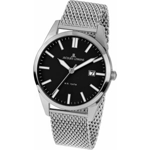 Наручные часы JACQUES LEMANS Classic 1-2002K, черный, серебряный