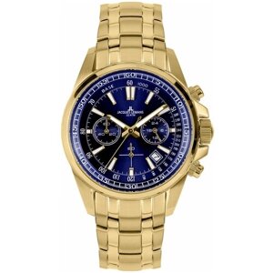 Наручные часы JACQUES LEMANS Наручные часы Jacques Lemans 1-2117O с хронографом, золотой, синий