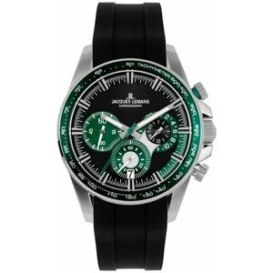 Наручные часы JACQUES LEMANS Sport 1-2127C, зеленый, серебряный