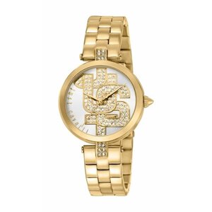 Наручные часы Just Cavalli Часы наручные женские Just Cavalli JC1L241M0055, Кварцевые 32 мм, желтый, белый