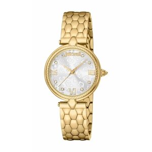 Наручные часы Just Cavalli Часы наручные женские Just Cavalli JC1L254M0055, Кварцевые 30 мм, желтый, серебряный