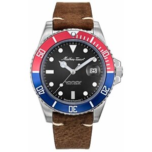 Наручные часы Mathey-Tissot Швейцарские наручные часы Mathey-Tissot H901ALR, коричневый, красный
