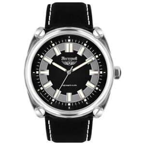 Наручные часы Нестеров Часы наручные нестеров H0266B02-04E, черный, серебряный