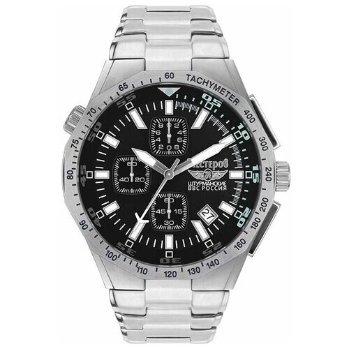 Наручные часы Нестеров Часы наручные нестеров H0513B02-74E, черный, серебряный