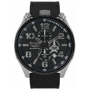 Наручные часы Нестеров H279302-05G, черный, серебряный