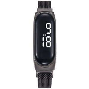 Наручные часы Noname электронные мужские, магнитный браслет, черные, черный