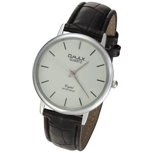 Наручные часы OMAX Наручные часы на кожаном ремешке Omax SС 7491 размер 36х36 мм, серебряный