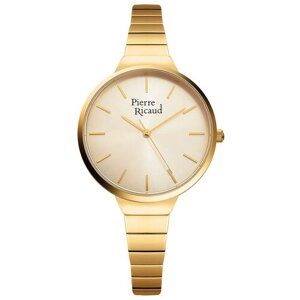 Наручные часы Pierre Ricaud Наручные часы женские Pierre Ricaud P21094.111SQ, золотой