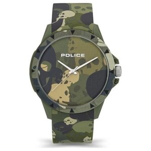 Наручные часы Police Police PEWUM2119563, зеленый, мультиколор