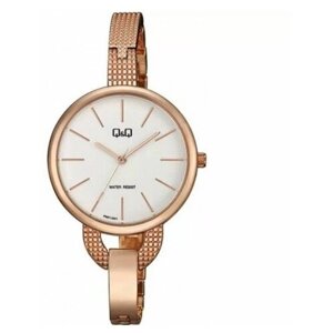 Наручные часы Q&Q Часы наручные Q&Q F667J001, белый, золотой