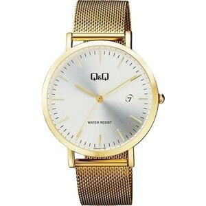 Наручные часы Q&Q Японские часы Q&Q A466-001 мужские, серебряный, золотой